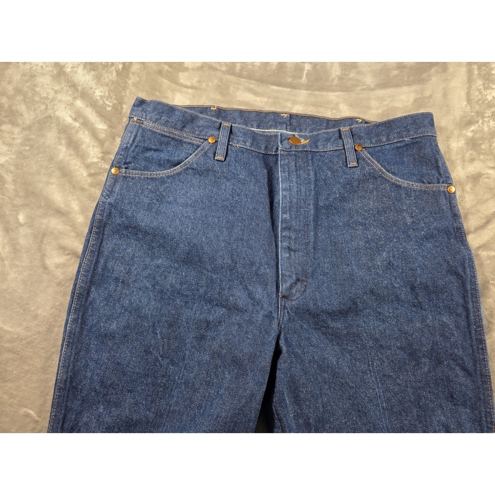 VTG Wrangler Jeans Mens‎ 38x34 Blue Denim Rodeo Cowboy Cut Slim 936DEN 90's USA - Picture 4 of 5